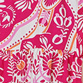 Printed Tie Waist 3/4 Sleeve Short Dress