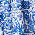 Leaf Print 1/2 Sleeve Tiered Midi Dress